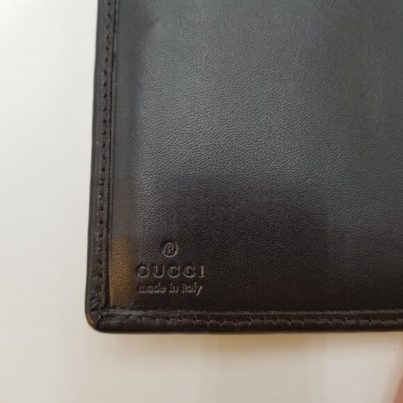 Gucci Controlato Monogram Wallet Leather/Canvas Agenda Binder Passport Holder - Picture 4 of 6